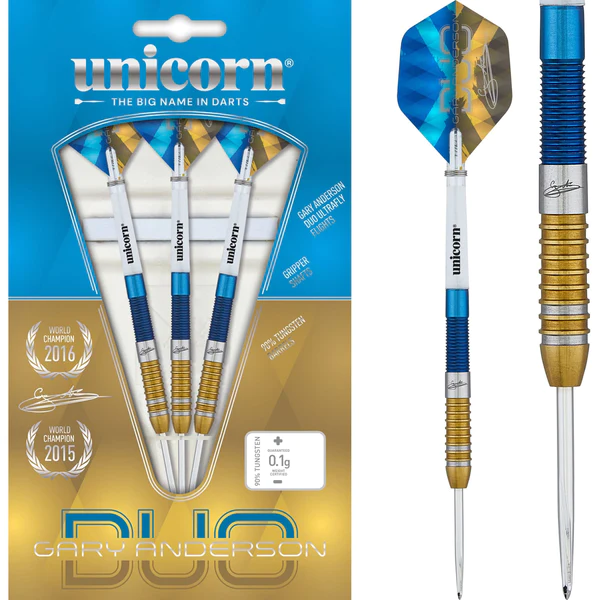 Darts nyíl készlet Unicorn Gary Anderson The Flying Scotsman kék arany 23g steel 90